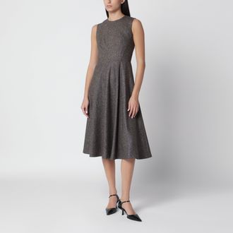 Tagliatore Abito midi Vichy in misto lana e seta