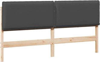 vidaXL Cabecero Tapizado Con Cabecera Gris Natural Y Oscuro 180 Cm Vidaxl