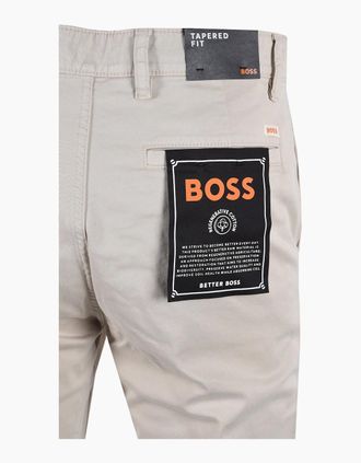 HUGO BOSS Mens Boss Orange BOSS CHINO TROUSERS LIGHT BEIGE - Cream - Size: 32