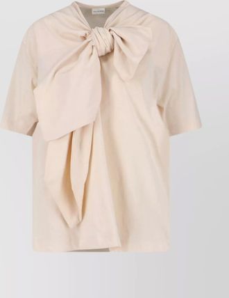 Dries Van Noten short sleeve top featuring bow detail