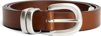 By Malene Birger Leren Riem Zoilo - Dames - Riemen - Bruin - ONE Size - Leer - Accessoires