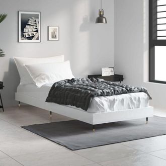 vidaXL Estructura de cama madera de ingeniería blanca 75x190 cm Vidaxl