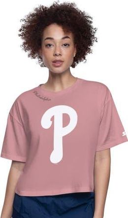Starter Womens Starter Pink Philadelphia Phillies Play the Ball Boxy Cropped T-Shirt at Nordstrom, Size Xx-Large
