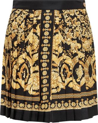 Versace Baroque Geplooide Midi Rok - Dames - Korte rokken - Veelkleurig - M - Rokken