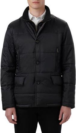 Bugatchi Water Repellent Quilted Jacket in Caviar at Nordstrom Rack, Size X-Large