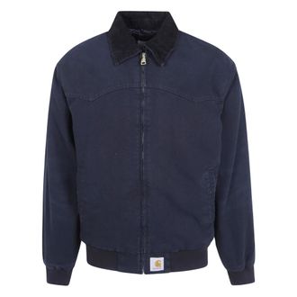 Carhartt Work in Progress Jassen, Heren, Blauw, XL, Katoen, OG Santa Fe Jacket