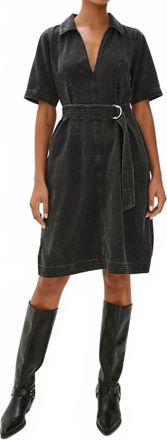 Rails Mavis Belted Denim Dress In Black