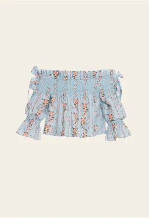 Agua Bendita Isla Navegante Blouse in Blue at Nordstrom, Size X-Small