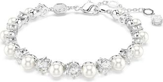 Swarovski Zilveren Kristal Matrix Armband - Dames - Armbanden - Grijs - ONE Size - Accessoires