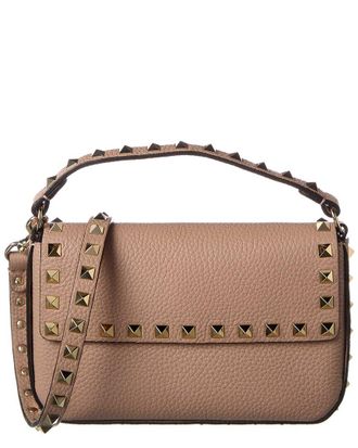 Valentino Rockstud Grainy Leather Shoulder Bag