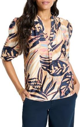 Nic+Zoe Terracotta Garden Cotton Top in Neutral Multi at Nordstrom Rack, Size Medium