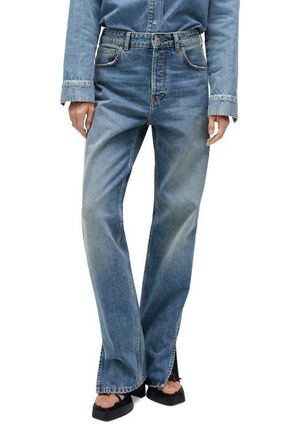 Mango Straight Leg Jeans in Dark Blue at Nordstrom, Size 12