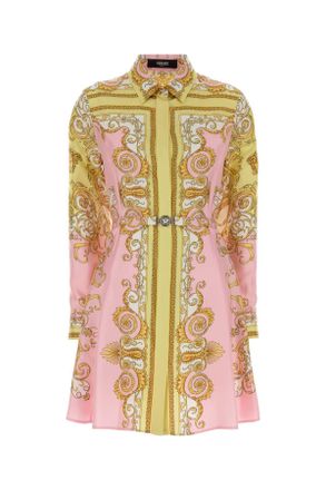 Versace Printed Twill Shirt Dress
