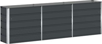 vidaXL Jardinera Antracita 240 X 40 X 75 Cm Acero Vidaxl