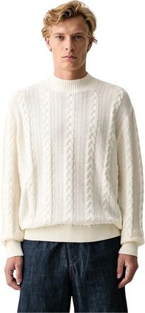 A|X Armani Exchange Trui met opstaande kraag - Heren - Truien - Beige - Maat: L Katoen