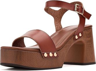 Mia Electrah Womens Dress Sandals Cognac : 7.5 M, Leather