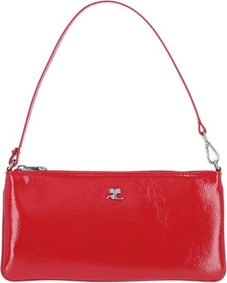 Courr&egrave;ges Structured Red Bag with Minimalistic Design