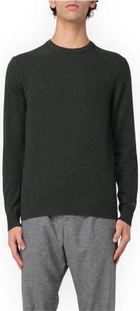 Woolrich Lamswol Crewneck Trui - Heren - Ronde hals truien - Grijs - S - Wol - Truien & Vesten