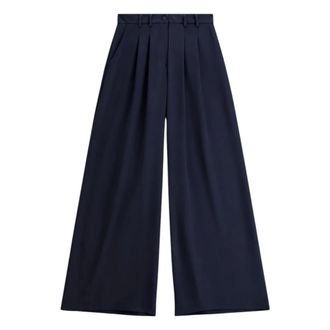Please Wide Trousers, female, Blue, Size: M pantaloni Poliammide