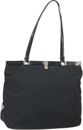 Prada Pre-owned Nylon Schoudertas - Dames - Vintage Schoudertas - Zwart - ONE Size - Nylon - Vintage