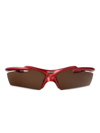 Balenciaga geometric-frame sunglasses - unisex - Polyamide - 74 - Red