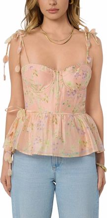 Astr Halcyon Peplum Top In Peach