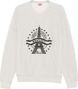 Kenzo Eiffel Tower Graphic Sweatshirt - Heren - Sweatshirts & Hoodies - Grijs - Maat: XL Zijde