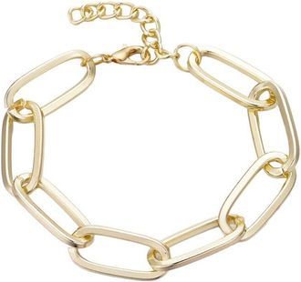 Adornia Adornia Plated Chunky Paperclip Chain Bracelet