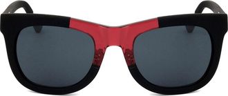 Linda Farrow KRIS VAN ASSCHE KVA38 C2 Mens Sunglasses Red Size 51