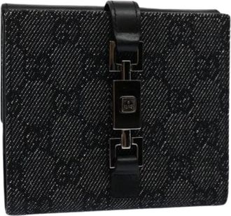 Gucci Pre-owned Vintage GG Canvas Portemonnee - Dames - Vintage Accessoires - Zwart - ONE Size - Vintage