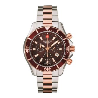 Swiss Alpine Military Accessoires, Heren, Bruin, ONE Size, Chronograph 7040.9156