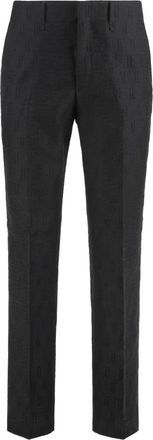 Fendi Casual Linnen Katoenen Broek - Heren - Slim Fit Broeken - Zwart - M - Katoen - Broeken