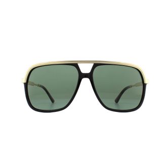 Gucci Zonnebril GG0200S 001 Zwart En Goud Groen