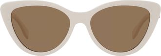 Fendi Brown Cat Eye Ladies Sunglasses FE40087U 25E 55