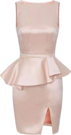 Elisabetta Franchi Minijurk van gazarstof met ruche - Dames - Jurken - Roze - Maat: M