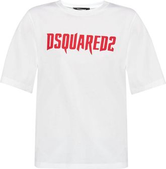Dsquared2 Horror logo-print cotton T-shirt - women - Cotton - M - White