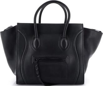 Celine Luggage Bag Python and Leather Mini satchel - women - Calf Leather/Python Skin/Leather - One Size - Black