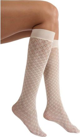 Wolford Blossom Knee High Socks in Buttercream at Nordstrom, Size Medium