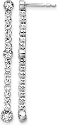 Diamond2Deal 14k White Gold 1 Ct Lab Grown Diamond Drop Dangle Earrings