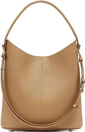 Maison Margiela Borsa a spalla con trama zigrinata - Marrone