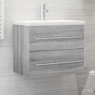 vidaXL Mueble De Lavabo Madera Contrachapada Gris Sonoma 60x38,5x48 Cm Vidaxl
