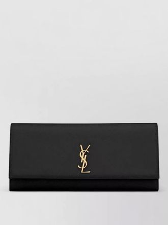 Saint Laurent kate chain clutch grain de poudre leather