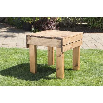 Charles Taylor Trading Charles Taylor Wooden Garden Square Drinks Side Coffee Table FP