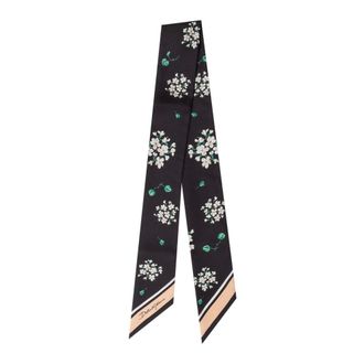 Dolce & Gabbana Silky Scarves, female, Black, Size: ONE SIZE Tubular Silk Bandeau Scarf