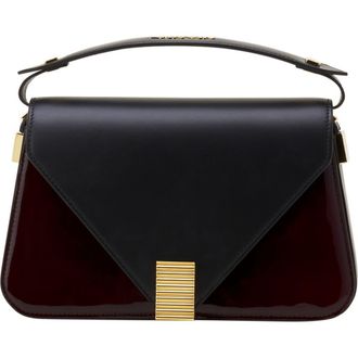 Lanvin Concerto Arpege Patent Leather Bag in Black/burgundy at Nordstrom