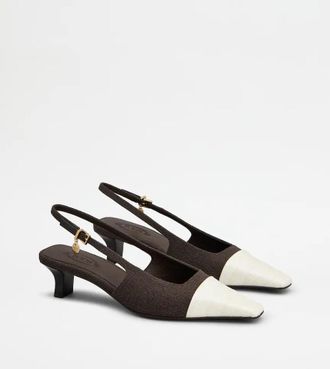 Tod's E26 Slingback Heel - Charcoal