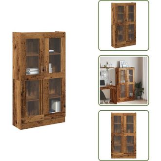 vidaXL The Living Store Credenza Alta Legno Antico 82,5x30,5x150 cm in Truciolato - Credenza in truciolato