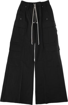 Rick Owens Wide-leg Cargo Pants with Elasticated Waistband and Multi-pockets
