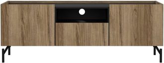 Calicosy Mueble TV con 2 puertas 1 caj&oacute;n L147 cm - Negro