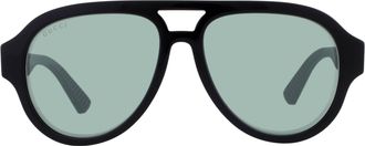 Gucci Green Pilot Mens Sunglasses GG2088S 002 55